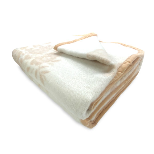 Coperta "Flower" in Pura Lana - Morbida e Calda, Design Classico - Made in Italy