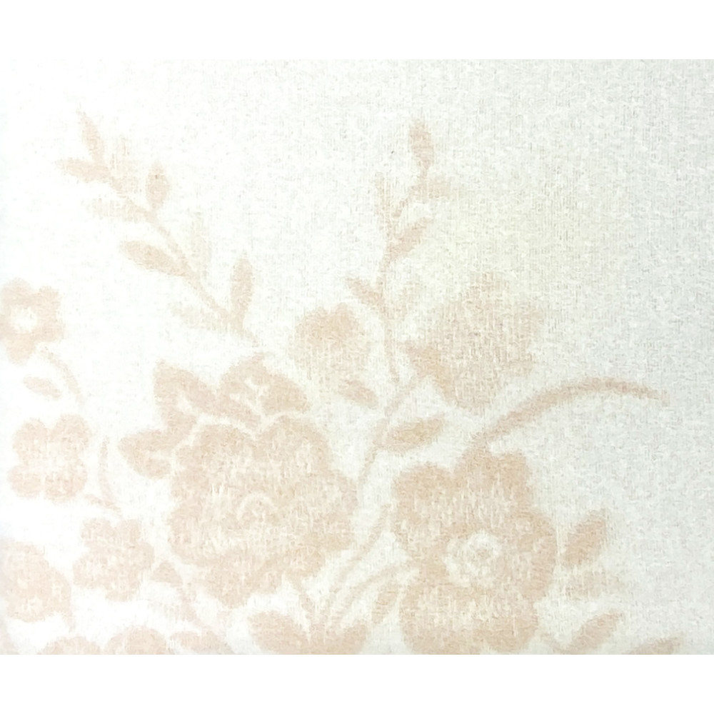 Pure Wool Blanket "Flower" - Soft and Warm, Classic Design - Made in Italy