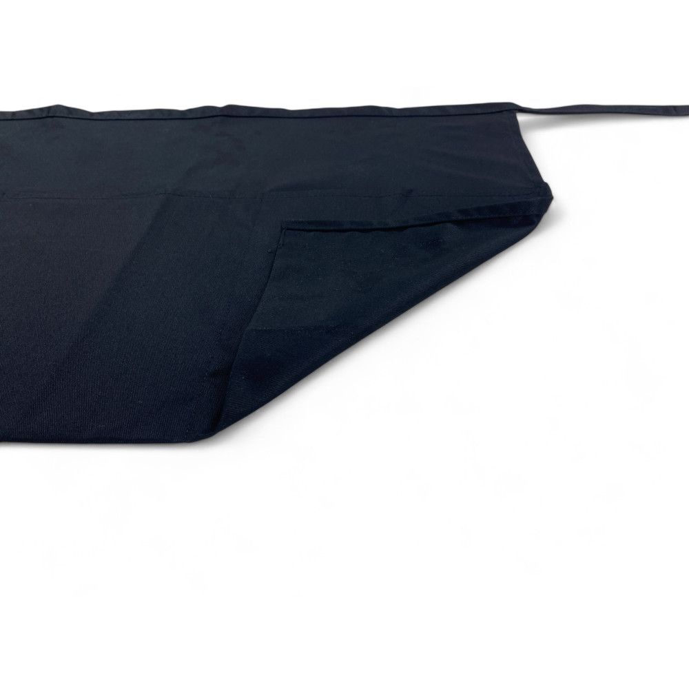 Schwarze "Gaspare" Bundschürze mit Dreifachtasche - Made in Italy