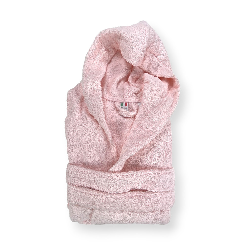 Peignoir Hi Tech Terry rose clair pour enfants - 400 gr/m²