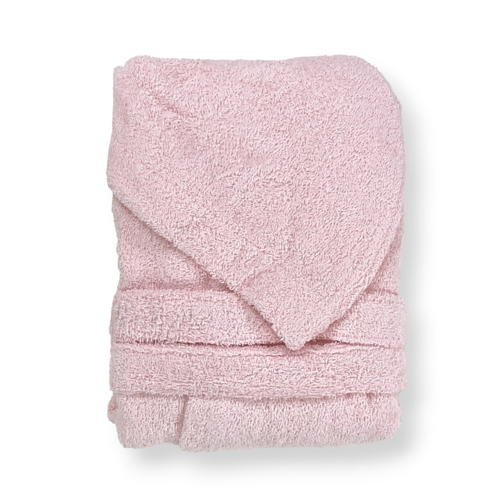 Albornoz de felpa Hi Tech rosa claro para niños - 400 gr/m²