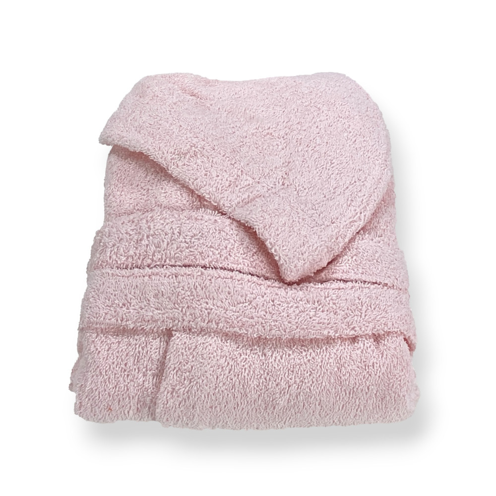 Accappatoio Rosa Chiaro Hi Tech in Spugna per Bambini - 400 gr/mq