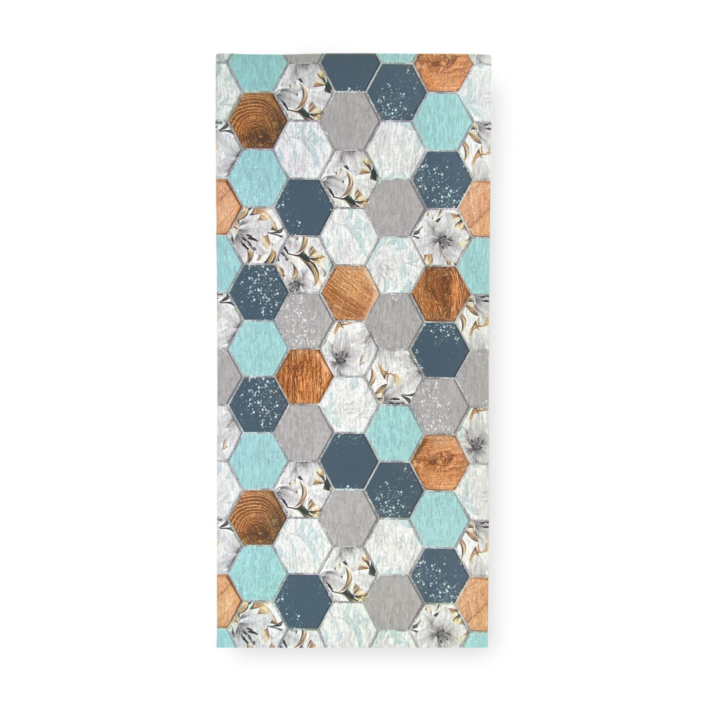 Alfombra de cocina lavable antideslizante azul oriental - Modern Runner