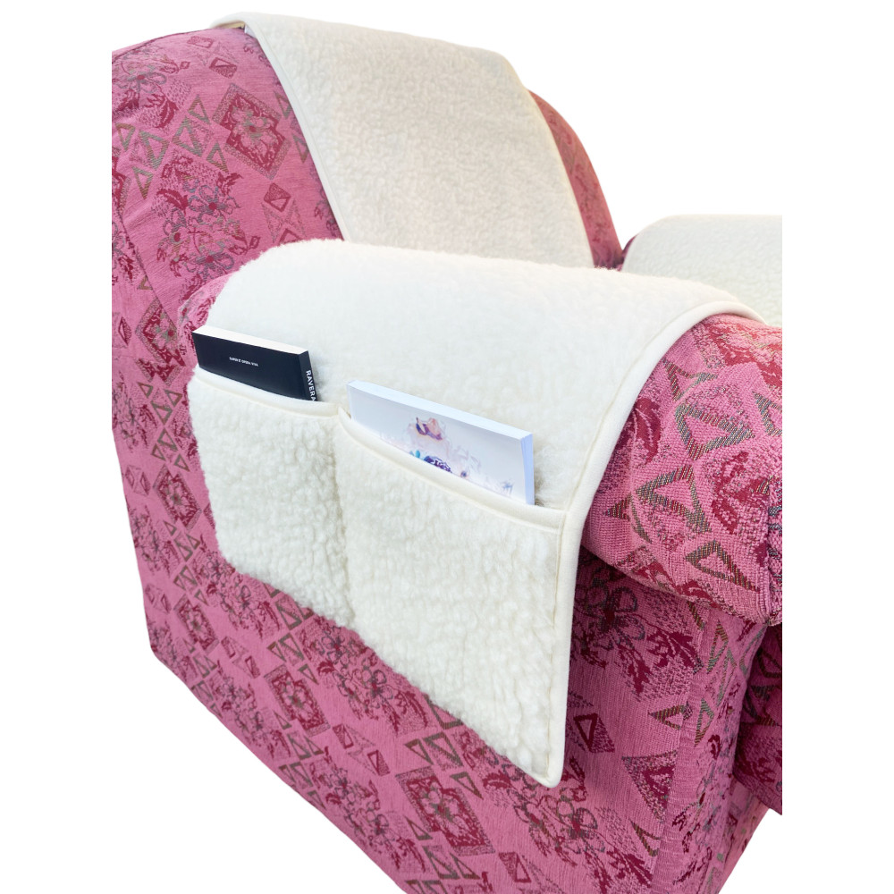 Handmade pure merino wool armchair cover Made in Italy - Ideal comfort and warmth, perfect gift for grandparents and dads