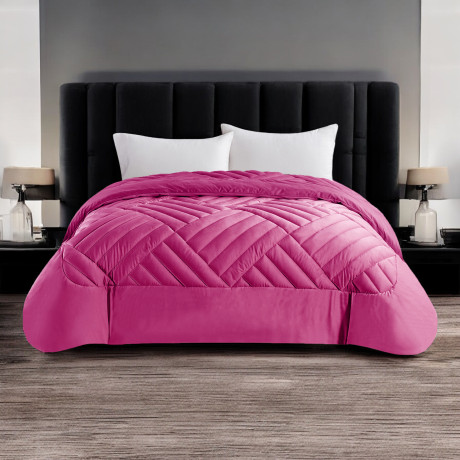 Trapunta Invernale Matrimoniale "Intreccio Effetto Piuma, Velluto Morbido 260x260 cm 2