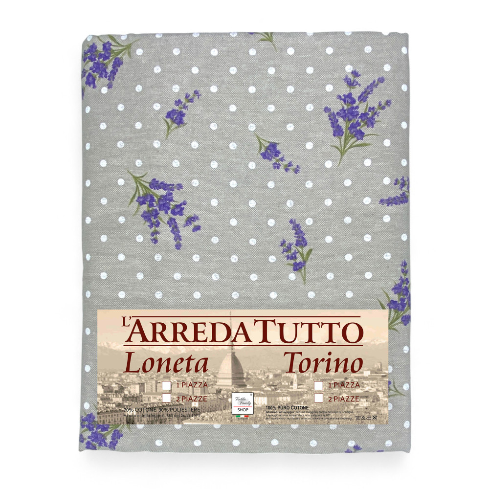 Provençal lavender cotton upholstery – Dory fabric Made in Italy