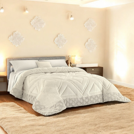 Couette double en fausse fourrure Dubaï, couette d’hiver effet plume, velours doux, 260x260 cm