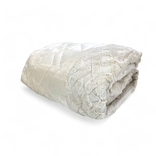 Dubai Faux Fur Double Duvet, Feather Effect Winter Duvet, Soft Velvet, 260x260 cm