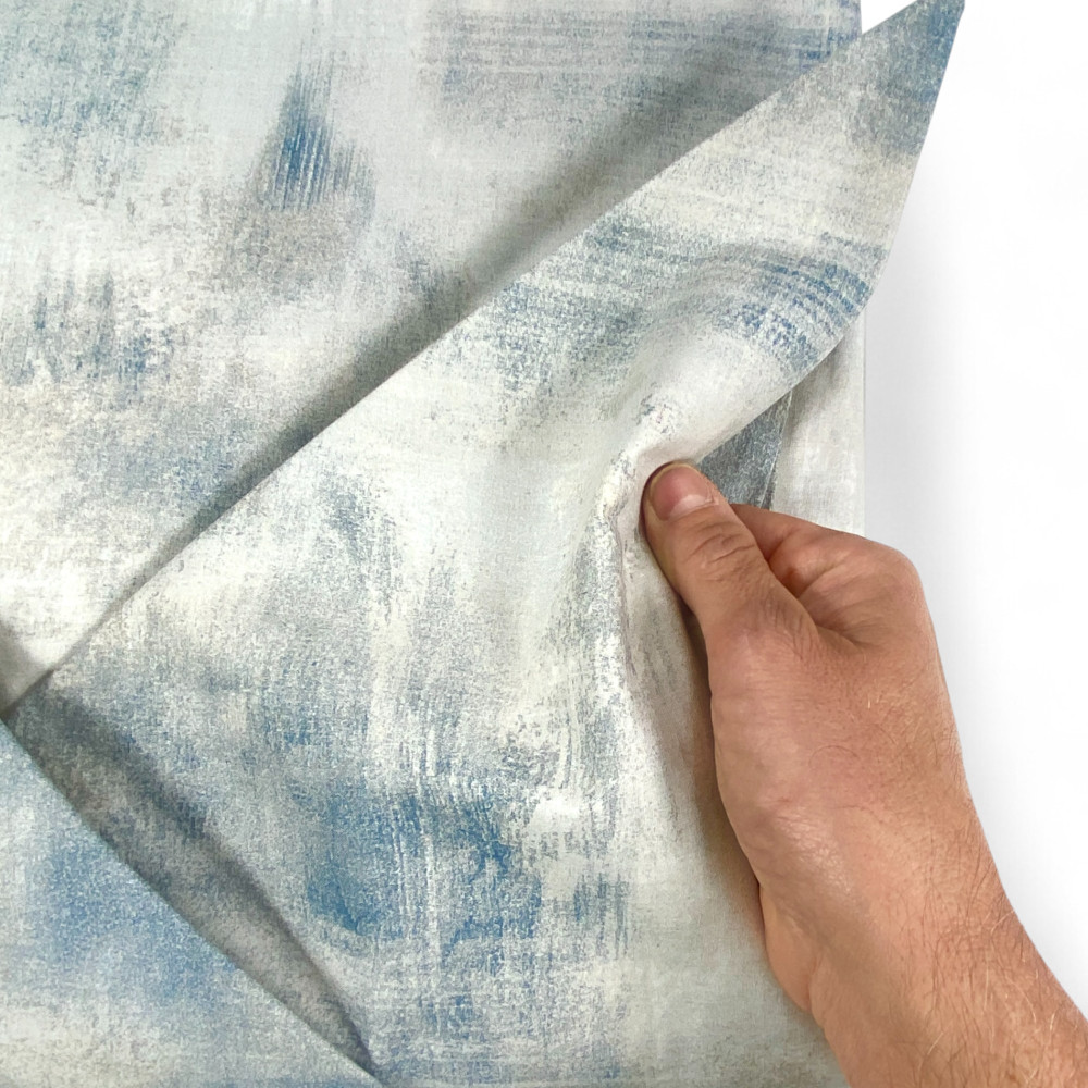 Funda nórdica de algodón gris hielo Gris hielo Made in Italy, diseño abstracto