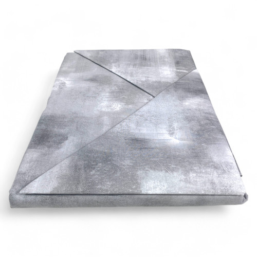 Copripiumino in Cotone Tempo di Dormire Grigio Made in Italy, Design Astratto