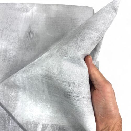 Grauer Bettbezug aus Sleep Time Baumwolle Made in Italy, abstraktes Design