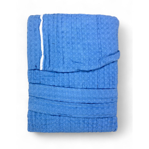 Albornoz de Algodón con Capucha Azul Claro BEEApone, Panal Unisex
