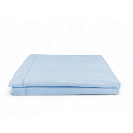 Lenzuolo Sopra in Flanella Senza Angoli Azzurro | Made in Italy 2