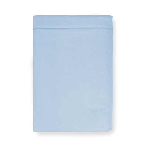 FEUILLE SUPÉRIEURE EN FLANELLE INCLINÉE BLEU CLAIR | Fabriqué en Italie
