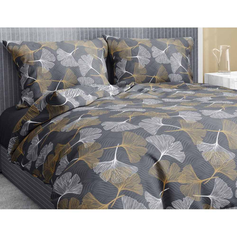 Copripiumino Matrimoniale Flanella 250x200 cm "Tempo di Dormire" - Petali Oro