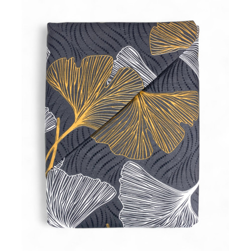 Copripiumino Matrimoniale Flanella 250x200 cm "Tempo di Dormire" - Petali Oro