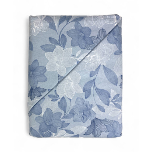 Copripiumino Matrimoniale Flanella 250x200 cm "Tempo di Dormire" - Fiore Azzurro