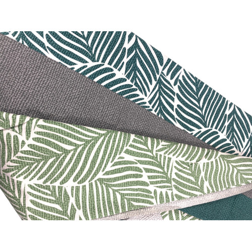 Flannel Double Duvet Cover 250x200 cm "Sleeping Time" - Green Fern