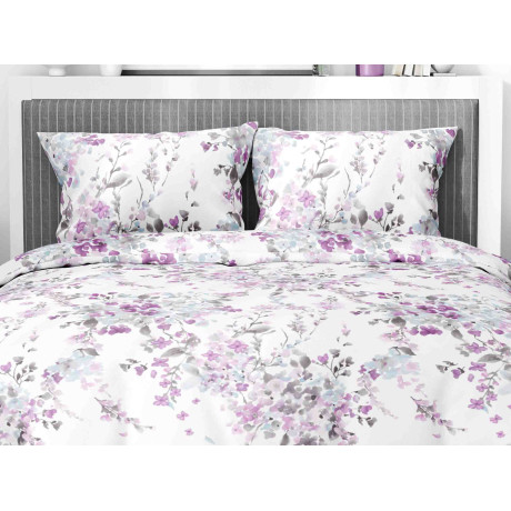 Doppelbettbezug aus Flanell 250x200 cm "Sleeping Time" - Bemalte Blume 2