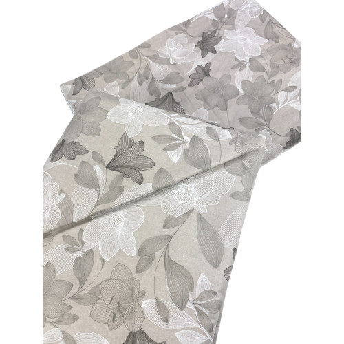 Copripiumino Matrimoniale Flanella 250x200 cm "Tempo di Dormire" - Fiore Tortora