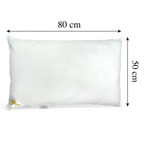 Coussin de lit double en duvet d’oie 50x80 cm | Ergonomique et hypoallergénique