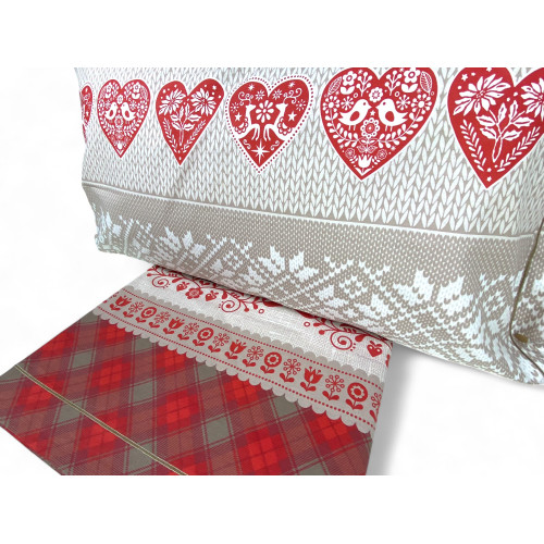 Flanelle Halfenile Housse de couette double 250x200 | Fabriqué en Italie