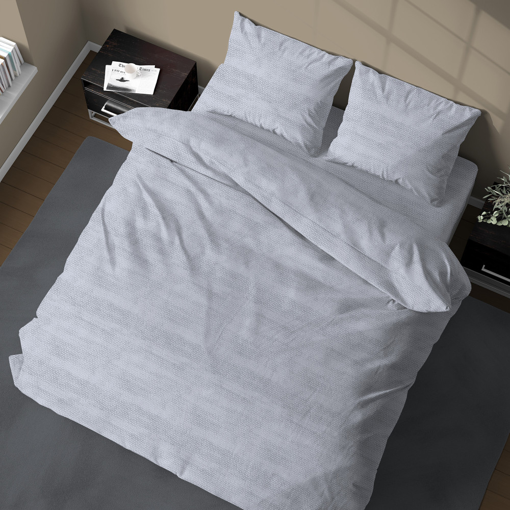 Funda nórdica doble de franela gris niño 250x200 | Hecho en Italia