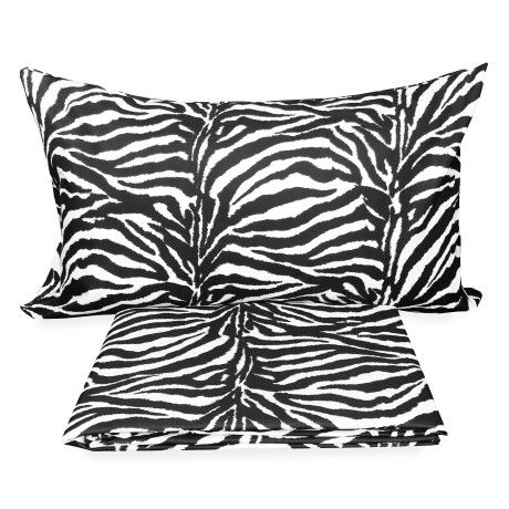 Housse de couette double en flanelle 250x200 cm « Sleep Time » - Zebra | Chaud, doux et fabriqué en Italie 2