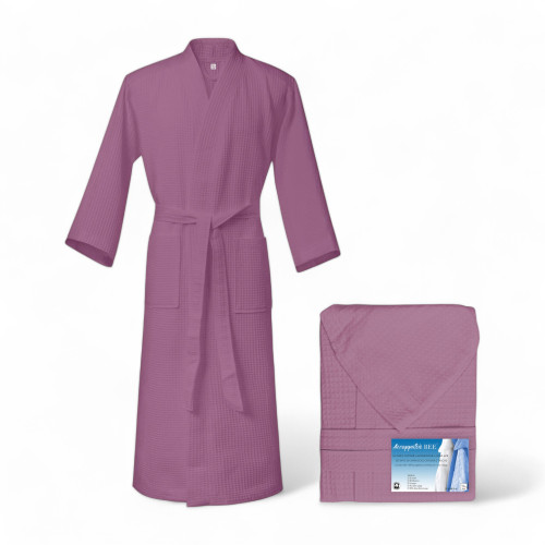 BEE Bee© Nest Bathrobe in Pure Cotton with Hood for Adults PINK