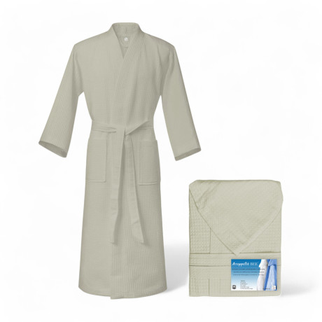 ACCAPPATOIO Nido Ape BEE© in Puro cotone con Cappuccio da Adulto BEIGE