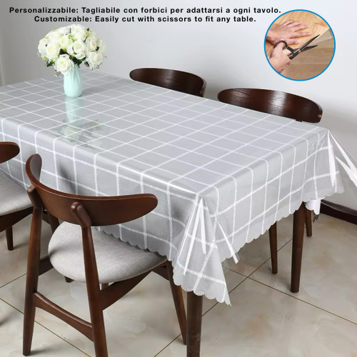 Transparent PVC Tablecloth Cut to Size - Made in Italy