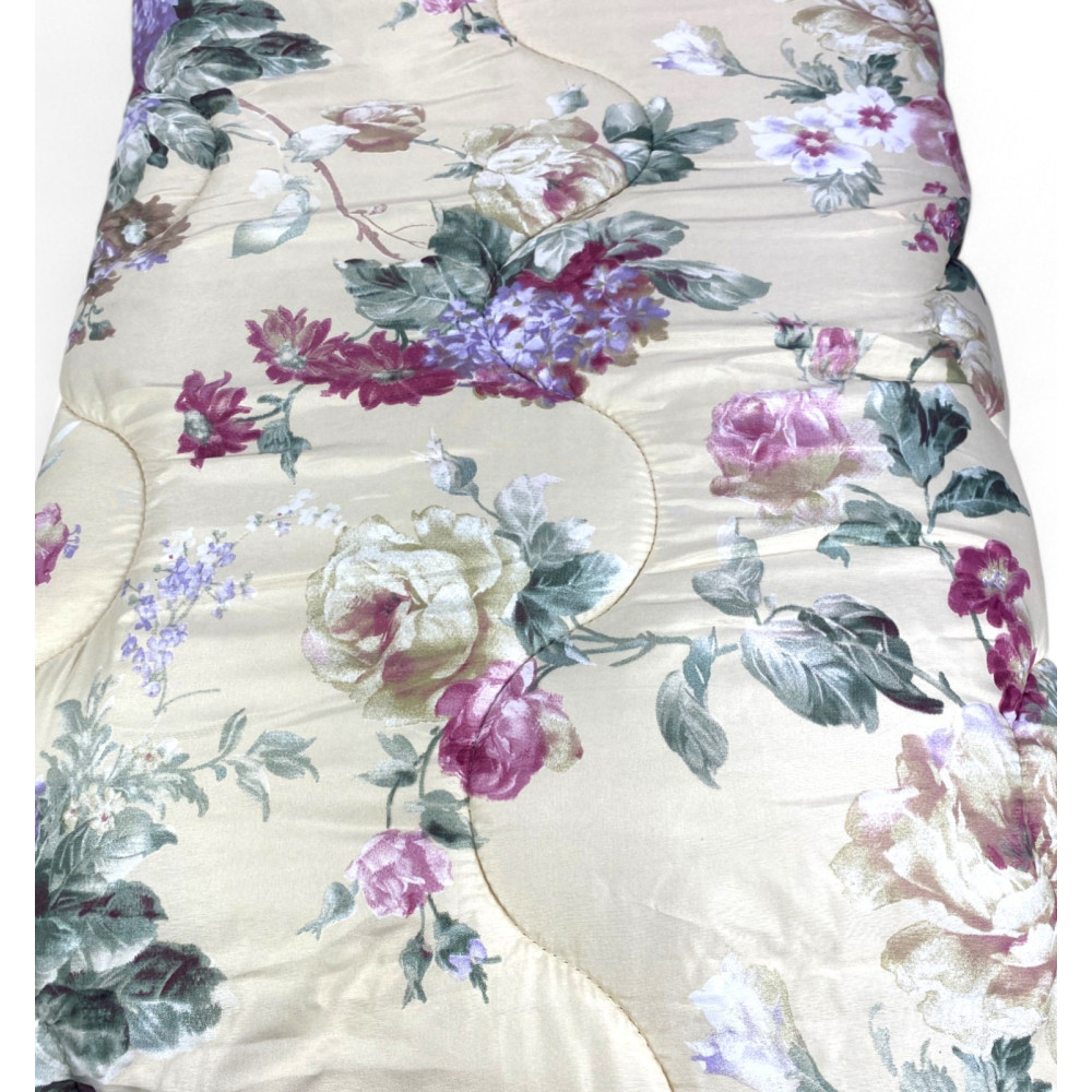 Steppdecke Sanderson Flower Beige Winter - Elegantes warmes Betttuch 300 gr/qm Made in Italy