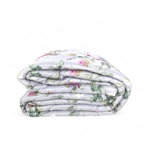 Steppdecke © Sanderson Winter graue Blumenschleife - Warme Bettdecke 300 gr/qm, elegantes Blumenmuster, hergestellt in Italien