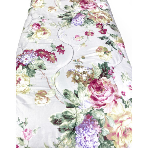 Quilt © sanderson winter gray flower bow - Warm duvet 300 gr/sqm, elegant floral pattern, made in Italy