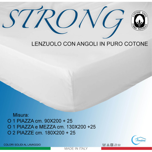 Lenzuolo con Angoli Grigio Piombo 100% Cotone, Made in Italy, Lavabile