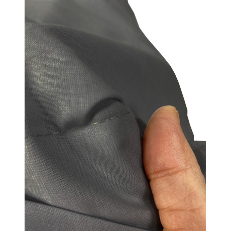 Coppia Federe Guanciale Grigio Piombo 100% Cotone, Made in Italy, Lavabile, 52x82 cm 2