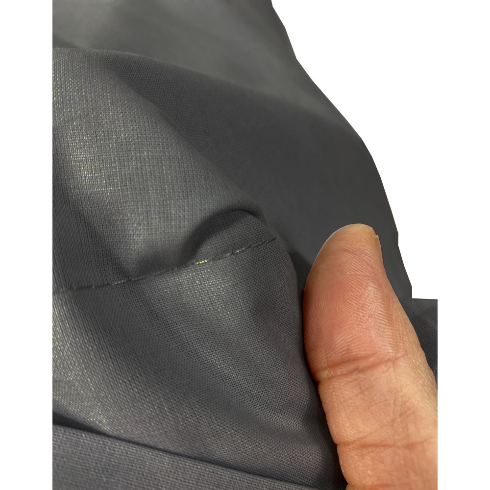 Pair of Pillowcases Lead Grey 100% Cotton, Made in Italy, Washable, 52x82 cm
