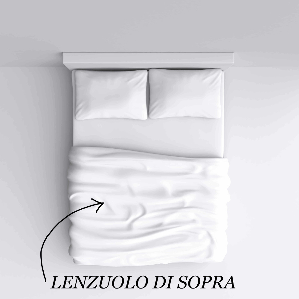 Lenzuolo di Sopra Grigio Piombo 100% Cotone, Made in Italy, Lavabile
