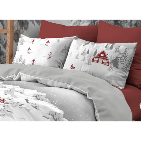 Copripiumino Tirolese Montebianco – 100% Cotone | Design Double Face