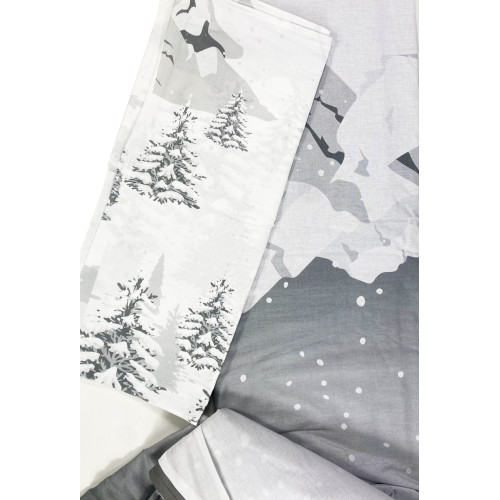 Housse de couette tyrolienne Montebianco – 100 % coton | Design Double Face