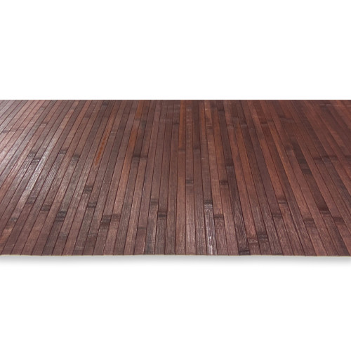 KÜCHENTEPPICH AUS HOLZ Bambus WOODY uni braun