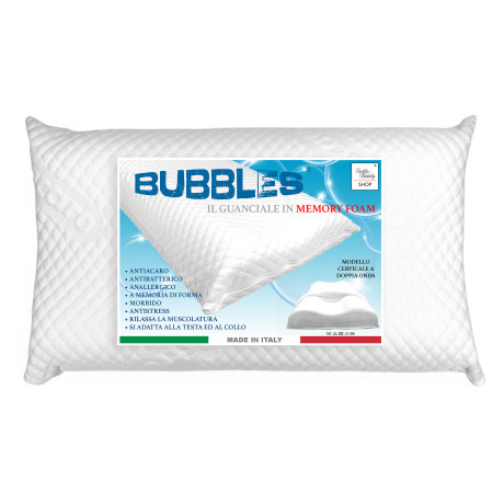 BUBBLES Memory Foam Nackenkissen – orthopädisch, hypoallergen, abnehmbarer Bezug