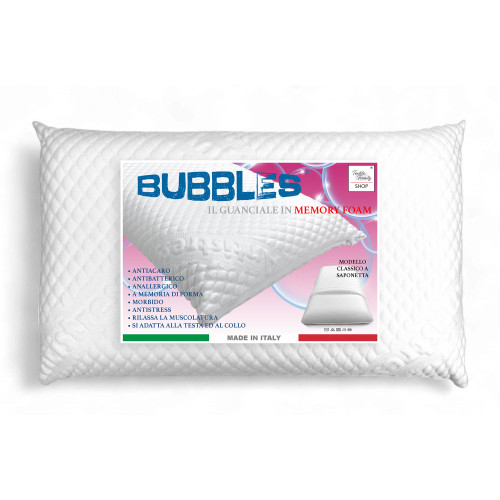 BUBBLES Memory Foam Soap Pillow – Orthopedic and Hypoallergenic