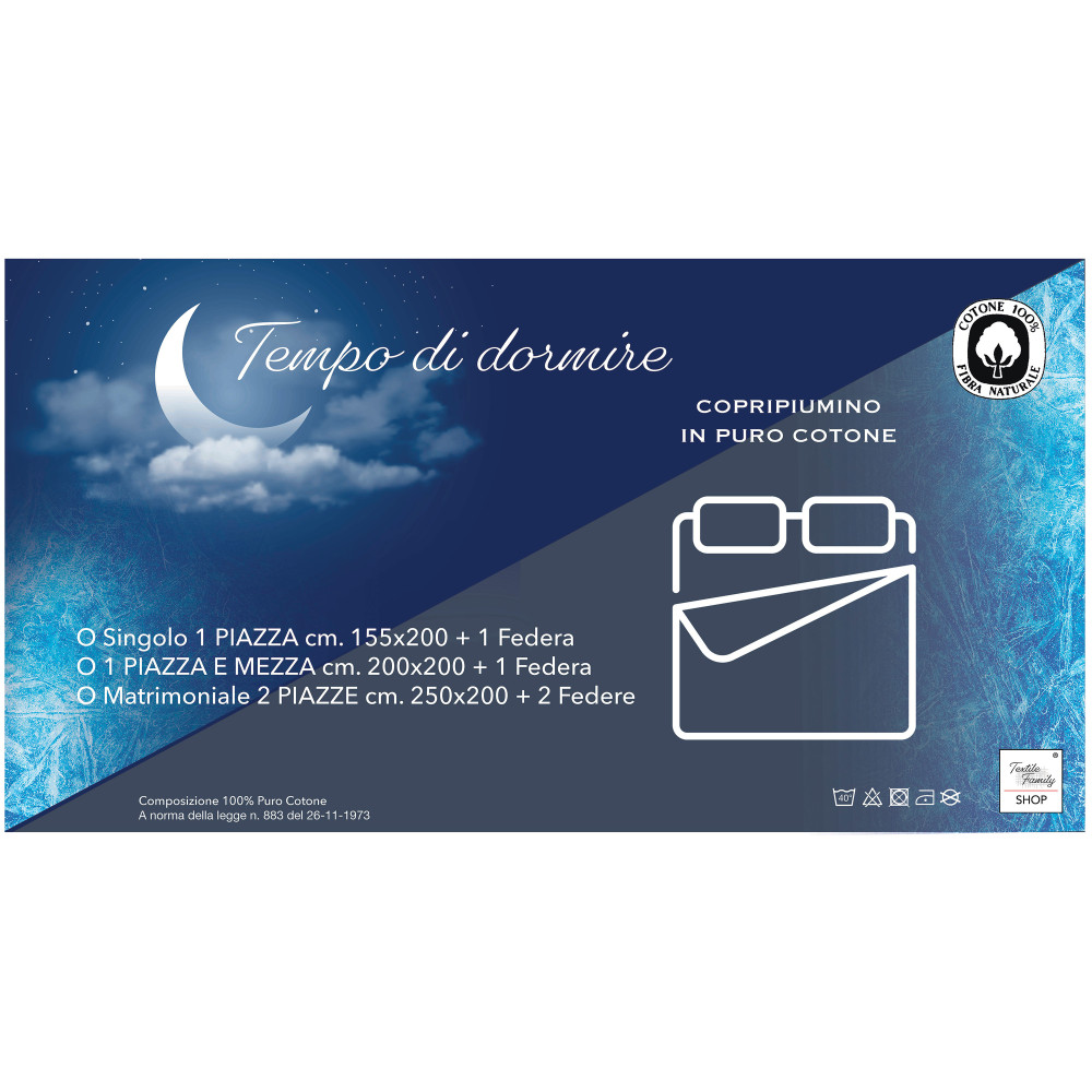 Copripiumino Double Face Grigio/Nero - 100% Cotone, Elegante e Traspirante