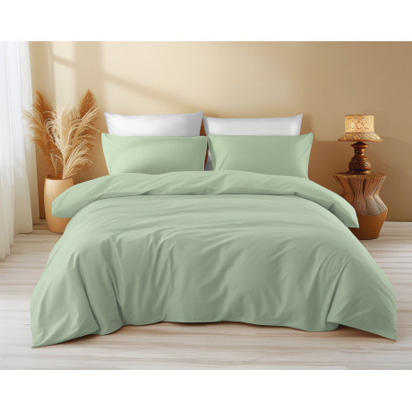 Copritrapunta in Cotone Tinta Unita Verde Tempo di Dormire - Morbido e Traspirante