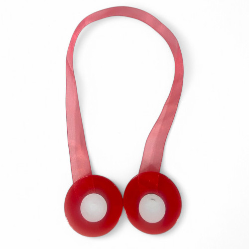 Tope de cortina magnético rojo "Modern" – 1 pieza, diseño elegante, súper potente
