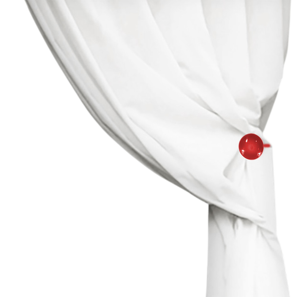 Tope de cortina magnético rojo "Modern" – 1 pieza, diseño elegante, súper potente