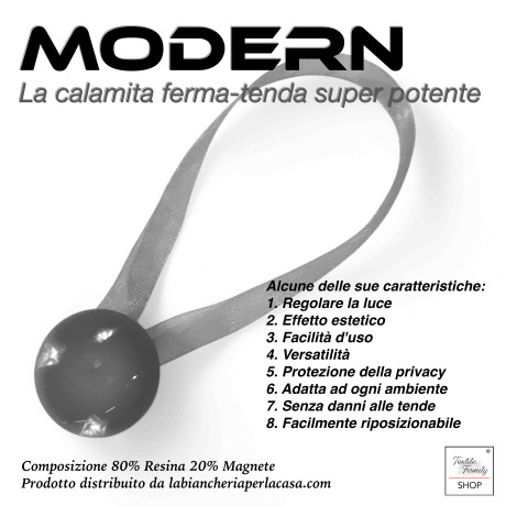 Brauner magnetischer Gardinenstopper "Modern" - 1 Stück, elegantes Design, super leistungsstark 2