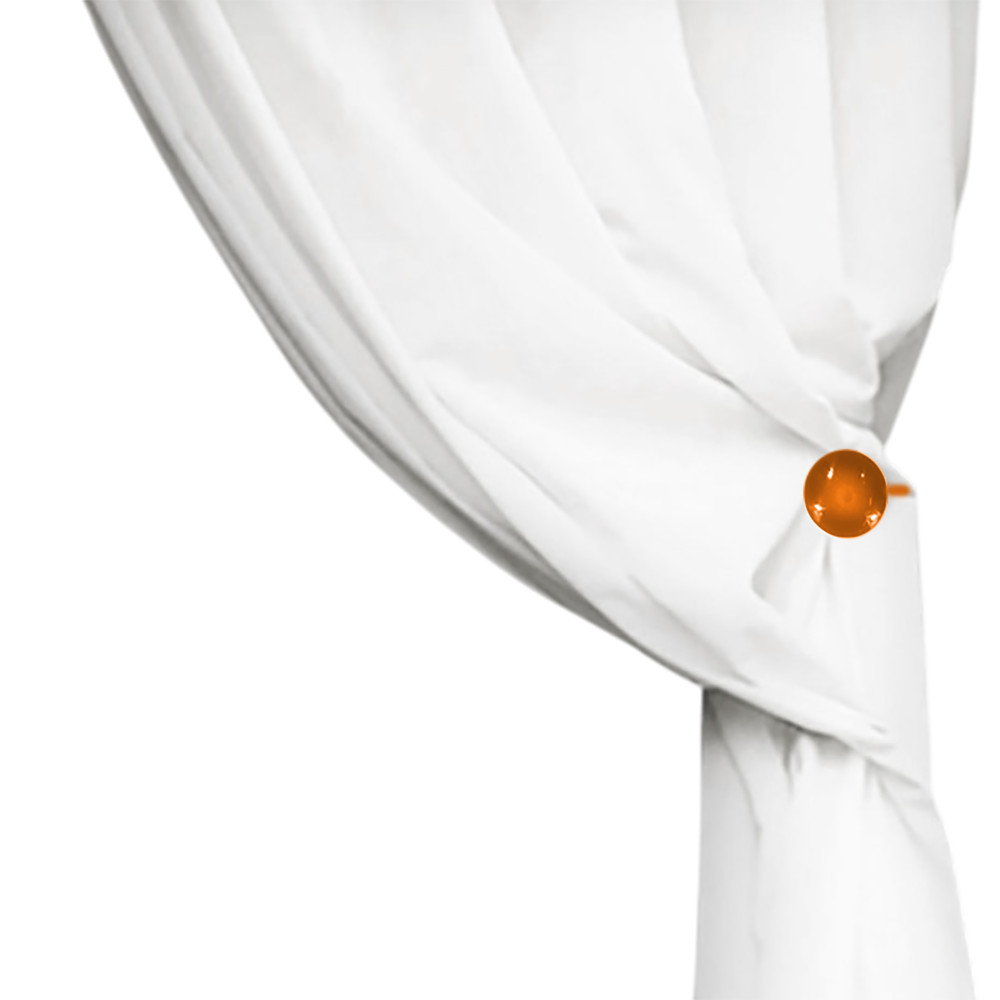 Tope de cortina magnético naranja "Moderno" - 1 pieza, diseño elegante, súper potente