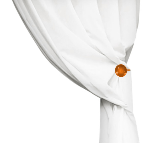 Magnetischer Gardinenstopper Orange "Modern" - 1 Stück, elegantes Design, super leistungsstark